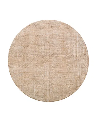 Surya Masterpiece Mpc-2312 Round Area Rug, 5'3 X 5'3 In Tan/beige