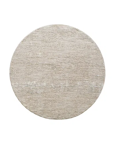 Surya Masterpiece Mpc-2318 Round Area Rug, 5'3 X 5'3 In Taupe/brown