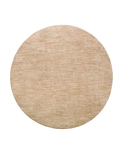 Surya Masterpiece Mpc-2320 Round Area Rug, 6'7 X 6'7 In Tan/beige