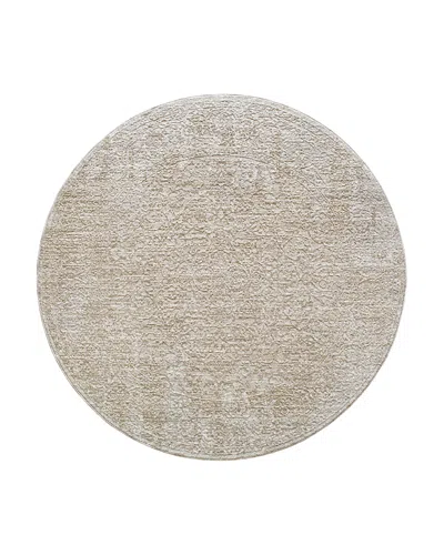 Surya Masterpiece Mpc-2322 Round Area Rug, 6'7 X 6'7 In Brown/taupe