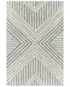 Surya Medora Leather & Viscose Rug In Grey