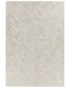 Surya Medora Viscose & Leather Rug In Brown