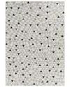 Surya Medora Viscose & Leather Rug In Grey