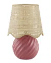 Surya Melbu Accent Table Lamp In Pink