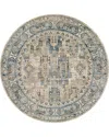 Surya Mirabel Mbe-2302 Round Area Rug, 5'3 X 5'3 In Navy/cream