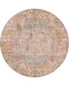 Surya Mirabel Mbe 2310 Round Area Rug, 6'7 X 6'7 In Mist/red