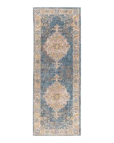 Surya Mirabel Mbe-2317 2'7" X 7'3" Runner Area Rug In Blue/maize