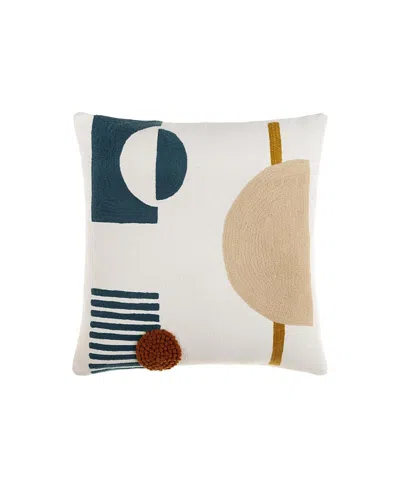 Surya Novel Decorative Pillow, 18l X 18w In White