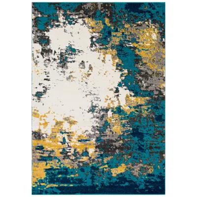 Surya Pepin Pei-1012 5'x8' Bright Blue And Mustard Area Rug