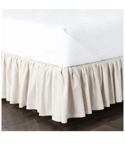 Surya Peyton Ruffle Medium Gray Bedskirt In Neutral