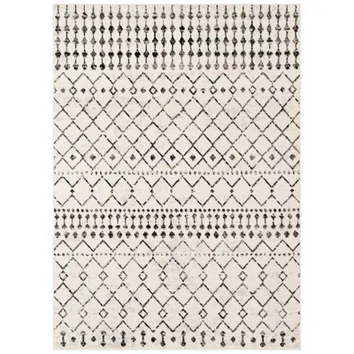 Surya Pisa Pss-2300 5'x7' Black And Ivory Area Rug