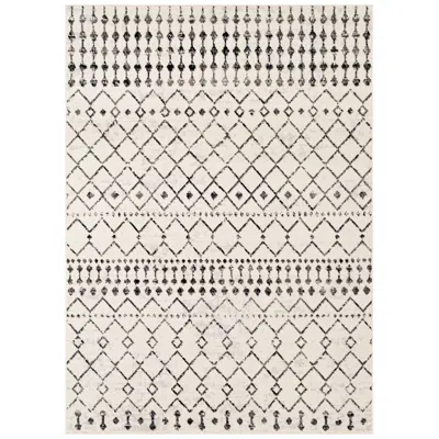 Surya Pisa Pss-2300 7'10"x10' Black And Ivory Area Rug