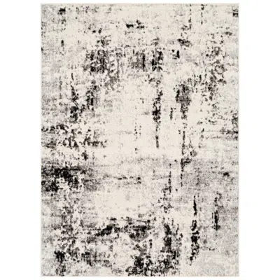 Surya Pisa Pss-2303 5'x7' Medium Gray And Black Area Rug In Neutral