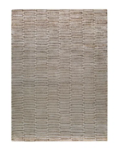 Surya Platinum Hand-knotted Rug In Gray
