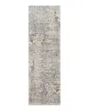 Surya Presidential Pdt-2303 Runner Area Rug, 3'3 X 10' In Pale Blue/medium Gray