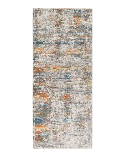 Surya Presidential Pdt-2305 Runner Area Rug, 3'3 X 8' In Bright Blue/burnt Orange