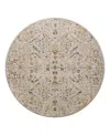 Surya Reina Ren-2300 5'3x5'3 Round Area Rug In Silver