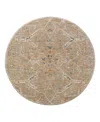 Surya Reina Ren-2300 5'3x5'3 Round Area Rug In Tan