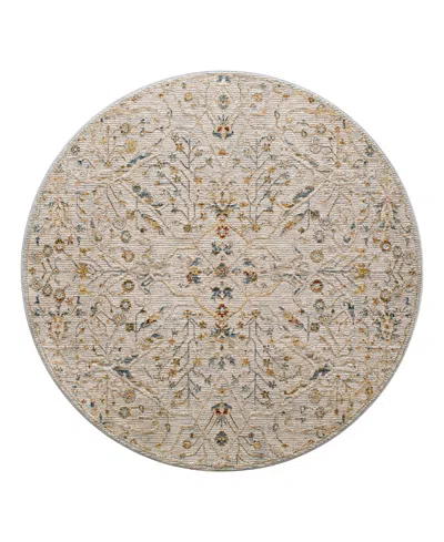 Surya Reina Ren-2300 6'7x6'7 Round Area Rug In Silver