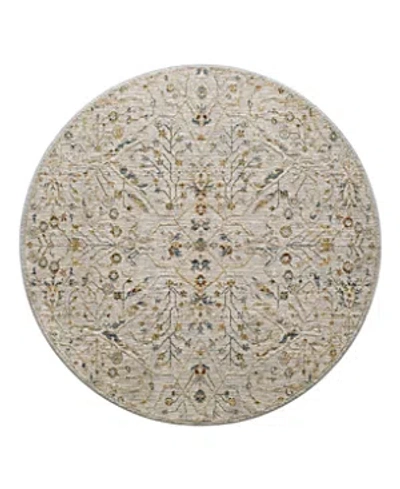 Surya Reina Ren-2300 Round Area Rug, 5'3 X 5'3 In Silver