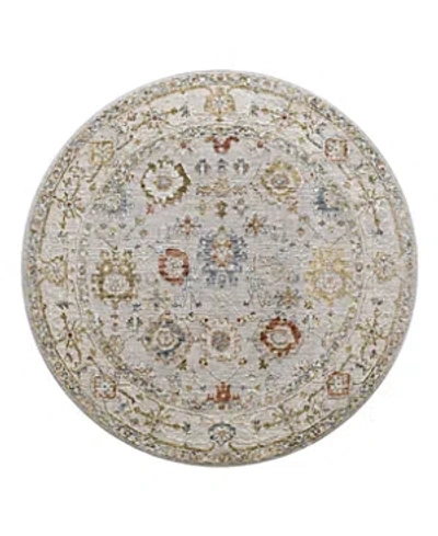 Surya Reina Ren-2307 Round Area Rug, 6'7 X 6'7 In Silver