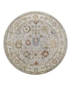 Surya Reina Ren-2307 Round Area Rug, 7'10 X 7'10 In Silver