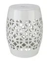 Surya Ridgeway 18in Stool In White