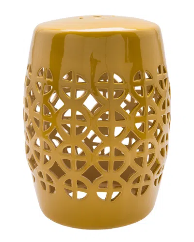 Surya Ridgeway 18in Stool In Yellow