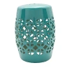 Surya Ridgeway Stool In Emerald