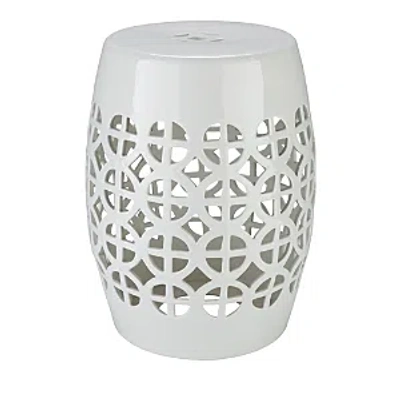 Surya Ridgeway Stool In White