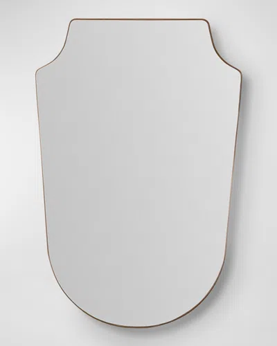 Surya Rugs Ajanta 36" Shield Wall Mirror In Gold