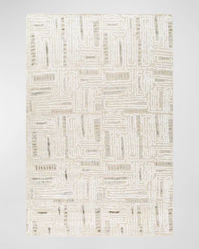 Surya Rugs Amina Beige Hand-knotted Rug, 6' X 9' In Beige, Light Sage