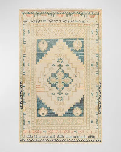 Surya Rugs Anadolu Teal Hand-knotted Rug, 4' X 6'