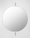 Surya Rugs Anastasya 34" Round Wall Mirror, Silver In Silver