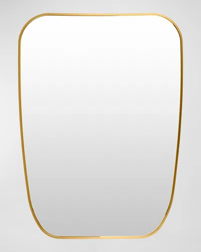 Surya Rugs Aranya 32" Shield Wall Mirror, Gold