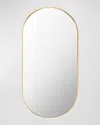 Surya Rugs Aranya 39" Thick Oval Wall Mirror, Gold In Gold