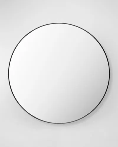 Surya Rugs Aranya 40" Round Wall Mirror, Black