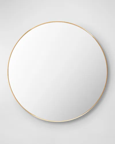 Surya Rugs Aranya 40" Round Wall Mirror, Gold