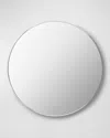 Surya Rugs Aranya 40" Round Wall Mirror, Silver In Silver