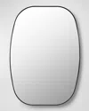Surya Rugs Aranya 41" Rounded Wall Mirror, Black In Black