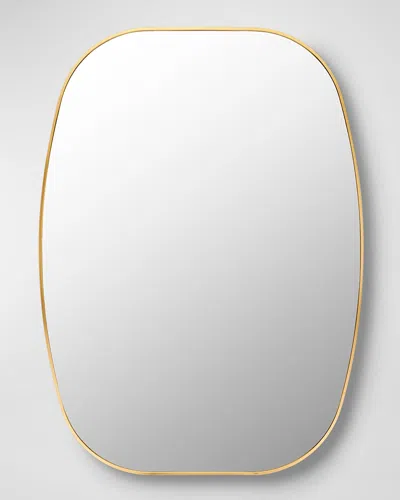 Surya Rugs Aranya 41" Rounded Wall Mirror, Gold