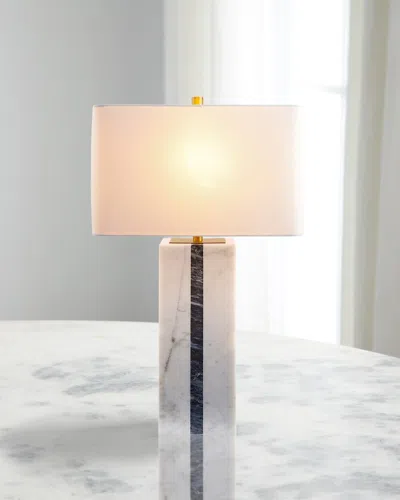 Surya Rugs Ascendia 27" Marble Table Lamp In Black/white