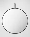 Surya Rugs Athanasia 30" Round Wall Mirror, Black In Black
