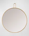 Surya Rugs Athanasia 30" Round Wall Mirror, Gold In Gold