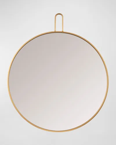 Surya Rugs Athanasia 30" Round Wall Mirror, Gold