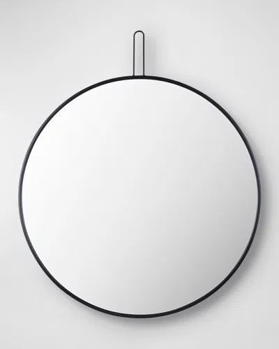 Surya Rugs Athanasia Black Round Mirror