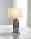 Surya Rugs Auroria 28" Marble Table Lamp In Grey