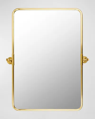 Surya Rugs Burnish 36" Rectangle Wall Mirror, Gold