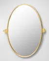 Surya Rugs Burnish Golden Oval Mirror In Gold