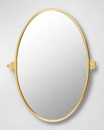 Surya Rugs Burnish Golden Oval Mirror